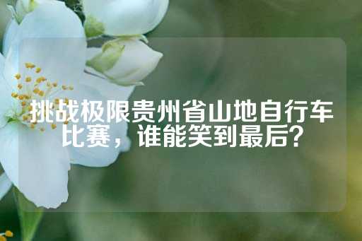 挑战极限贵州省山地自行车比赛，谁能笑到最后？-第1张图片-皇冠信用盘出租