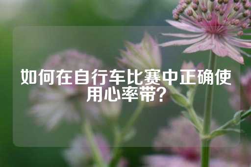 如何在自行车比赛中正确使用心率带？-第1张图片-皇冠信用盘出租