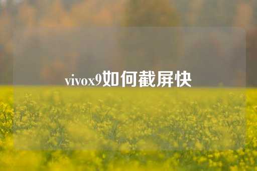 vivox9如何截屏快